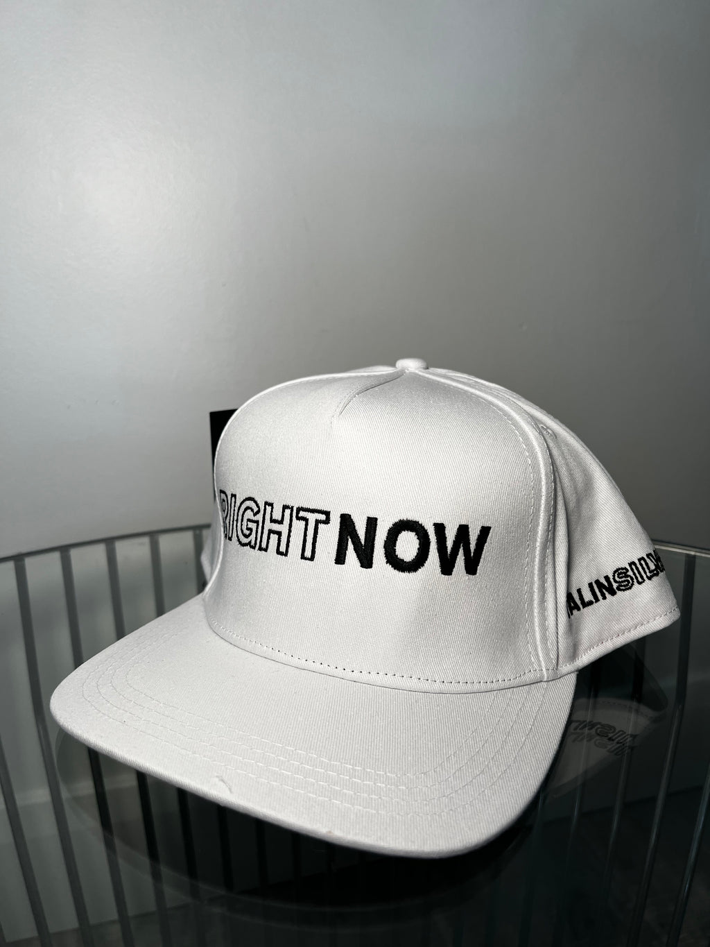 Right Now White Snapback Hat