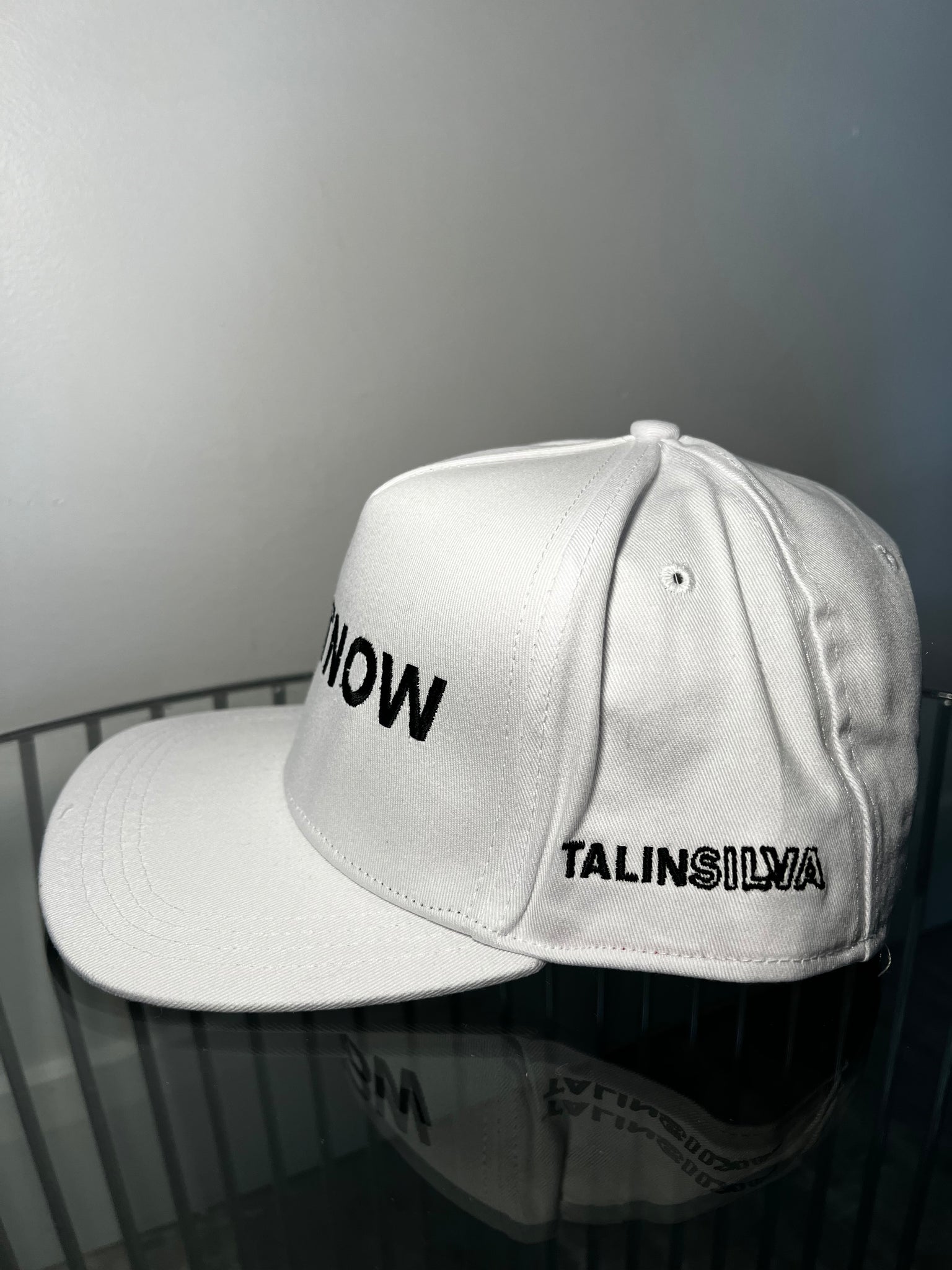 Right Now White Snapback Hat